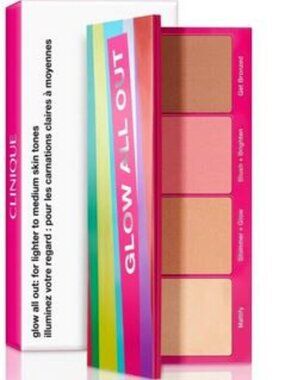 Clinque Glow all Out Limited Edition Face Palette for Light to Medium Skin NWT